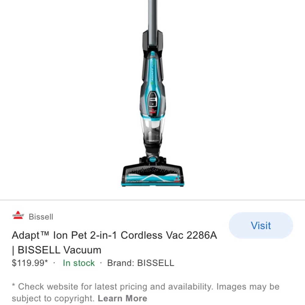 Bissell Adapt Ion Pet Stick/handheld/cordless